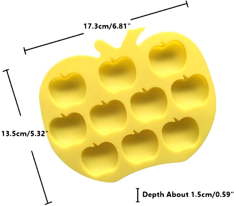Wetco Chocolate Candy Silicone Mold, Strawberries/Pineapples/Apples/Grapes Flexible Baking Molds for Ice Cube, Jelly, Biscuits, Gummy Candies (Apple) - Image 5